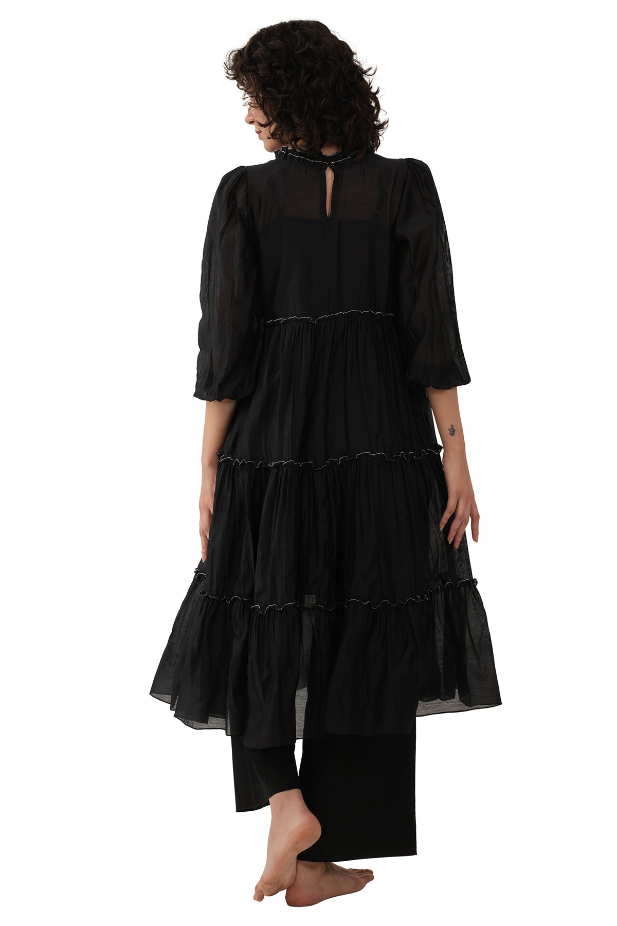 Black Turtle Tier Kurta & Pants