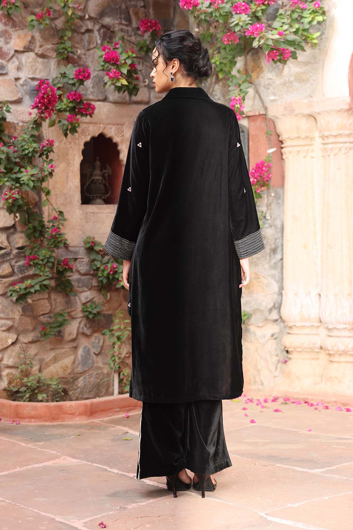 Black Velvet Dori Shirt & Pants