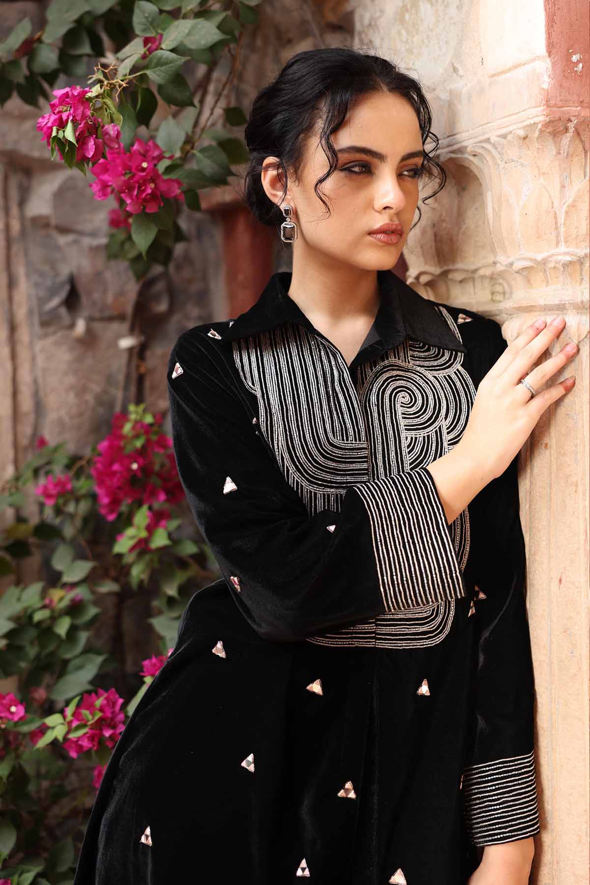 Black Velvet Dori Shirt & Pants