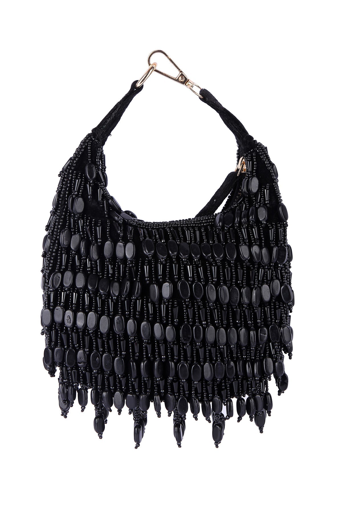 Buy Black Velvet Embroidered Clutch for women by the Purple sack online available at scrollnshops