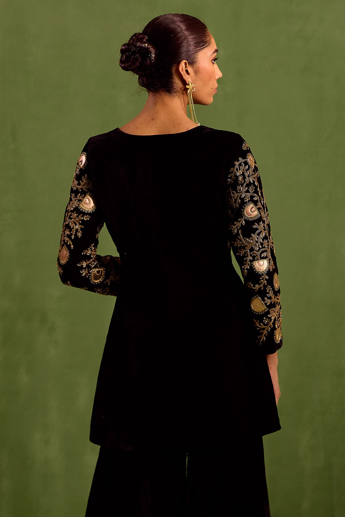 Black Velvet Kurta & Sharara