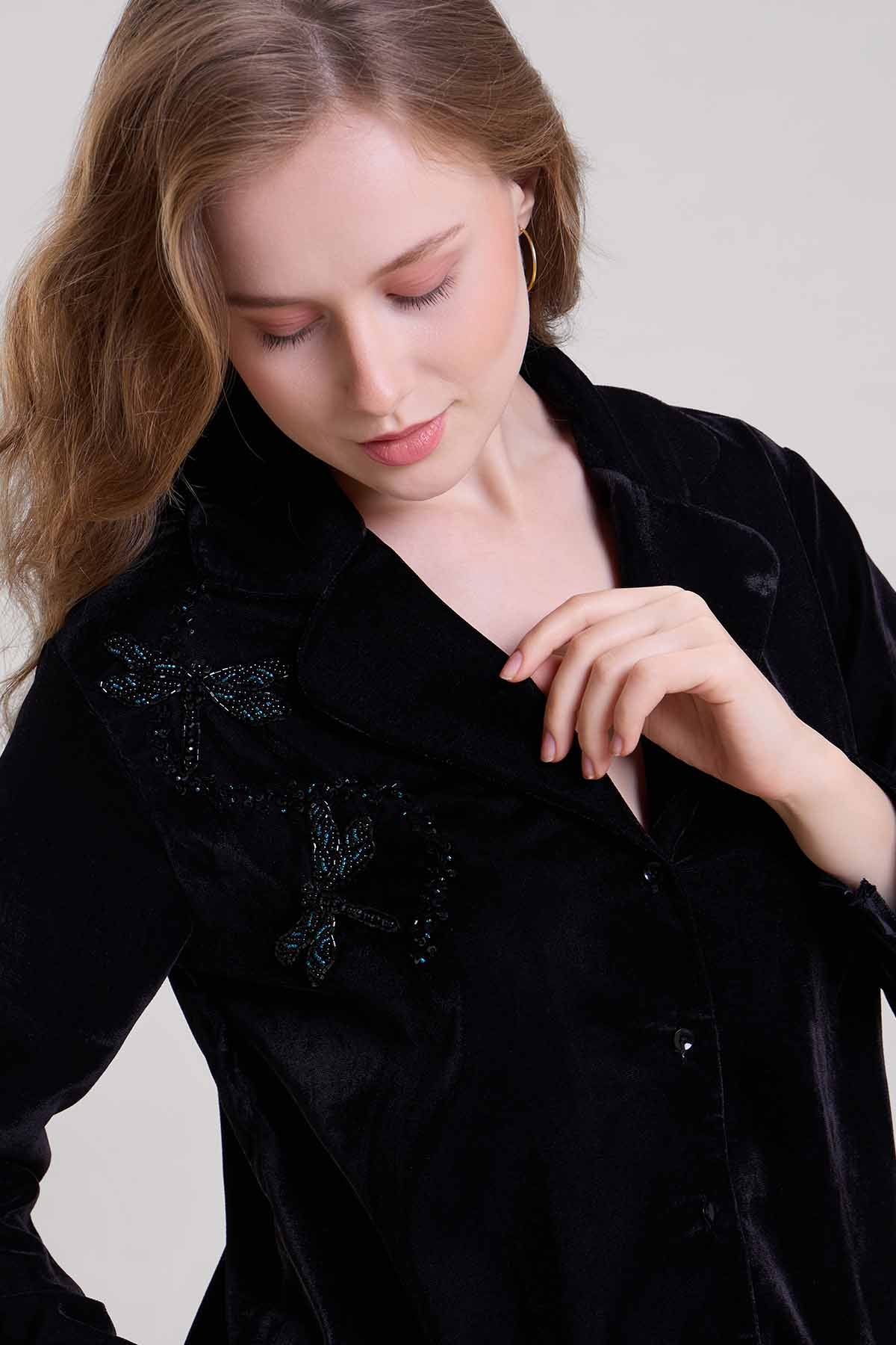Black Velvet Shirt & Pyjama