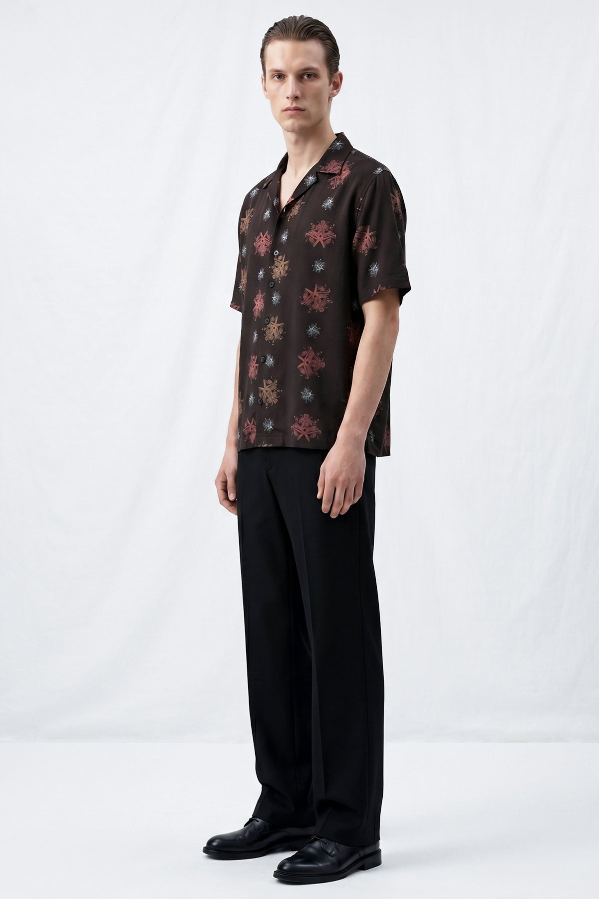 Black Viscose Detailed Shirt