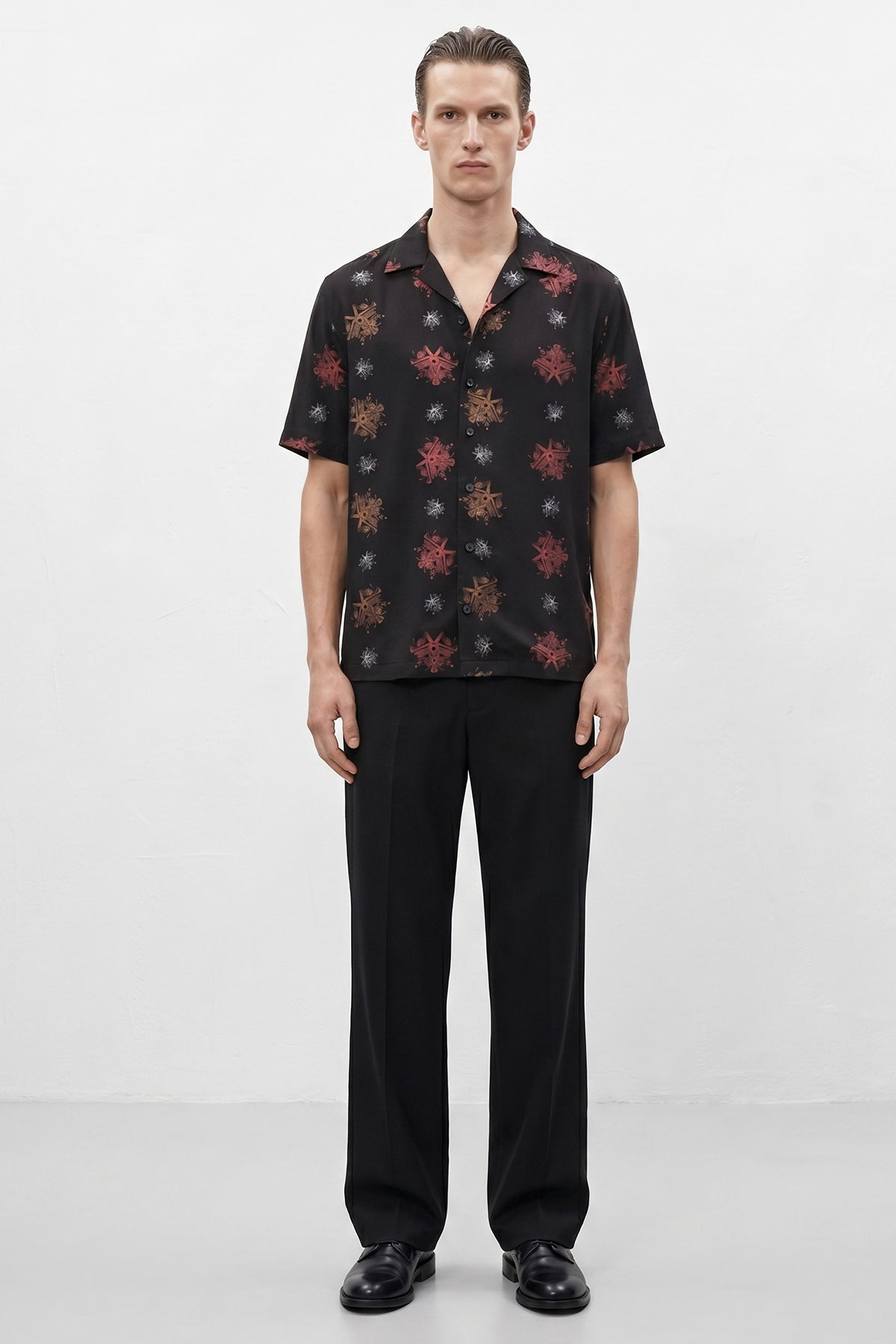 Buy Black Viscose Detailed Shirt for men by Tezhhomayaa online available at scrollnshops