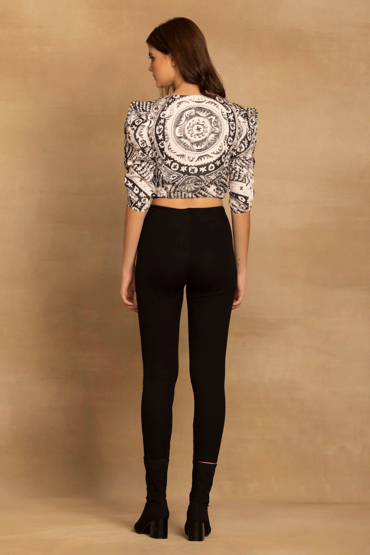 Black & White Ethnic Design Top
