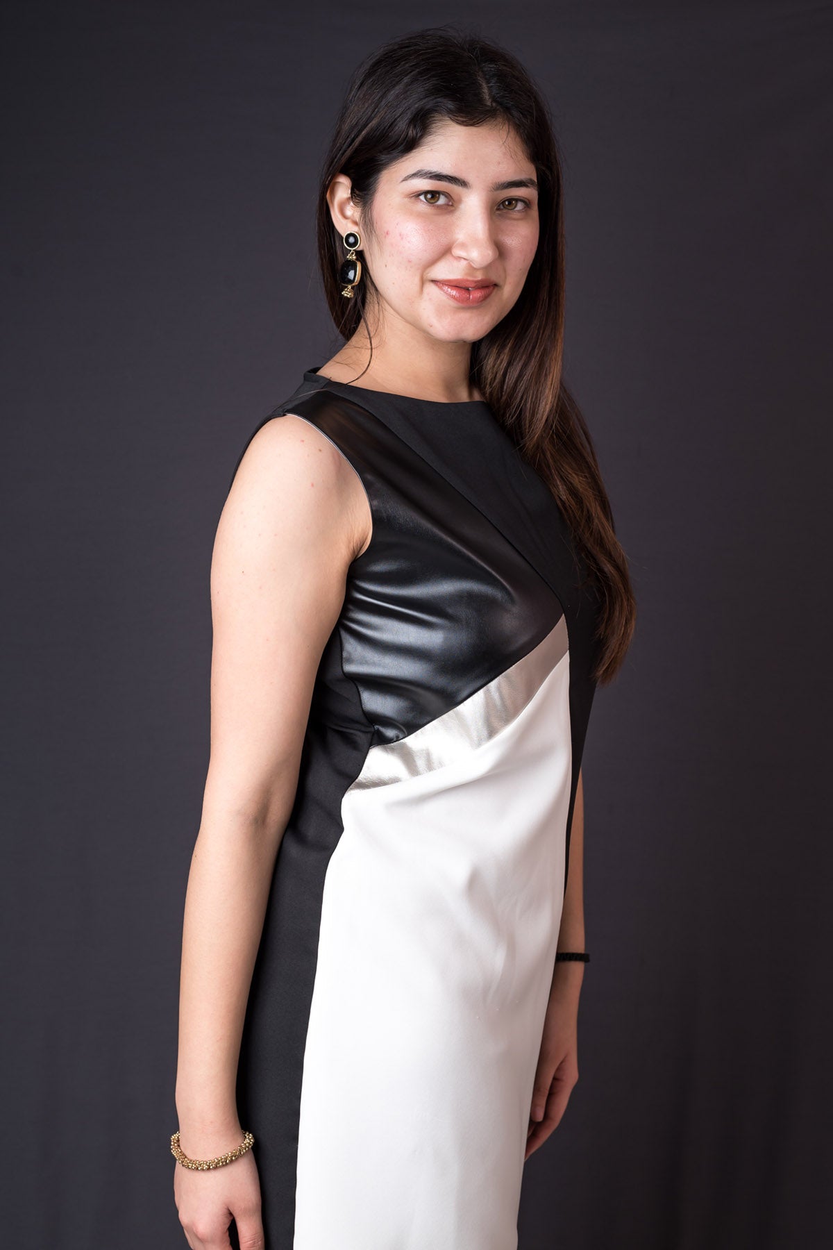 Black & White Patchwork Dress