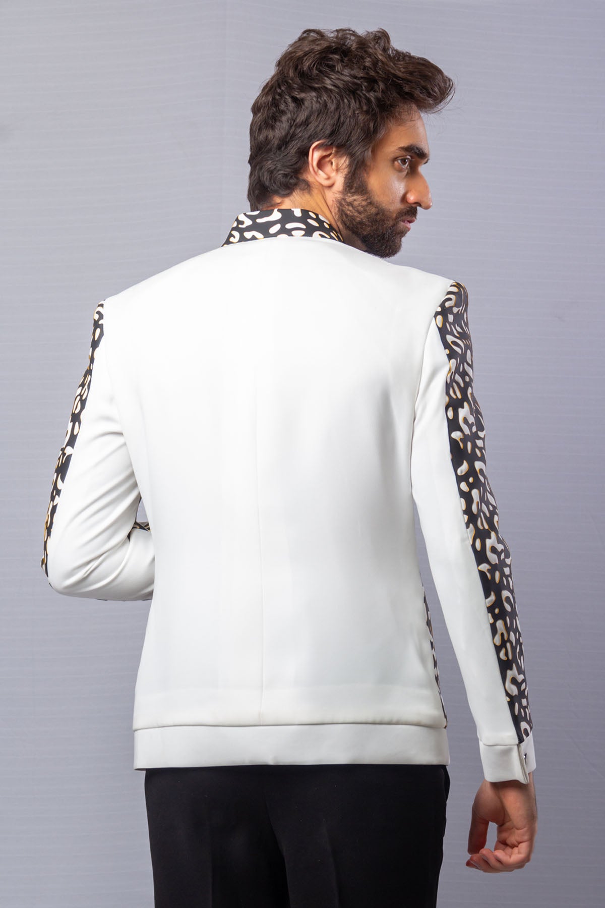 Black & White Printed Jacket