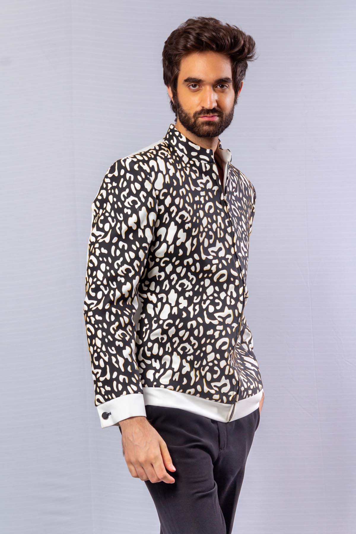 Black & White Printed Jacket