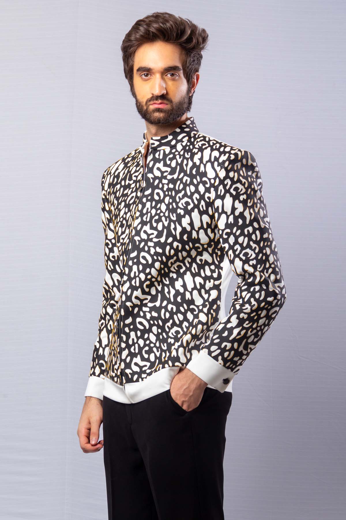 Black & White Printed Jacket