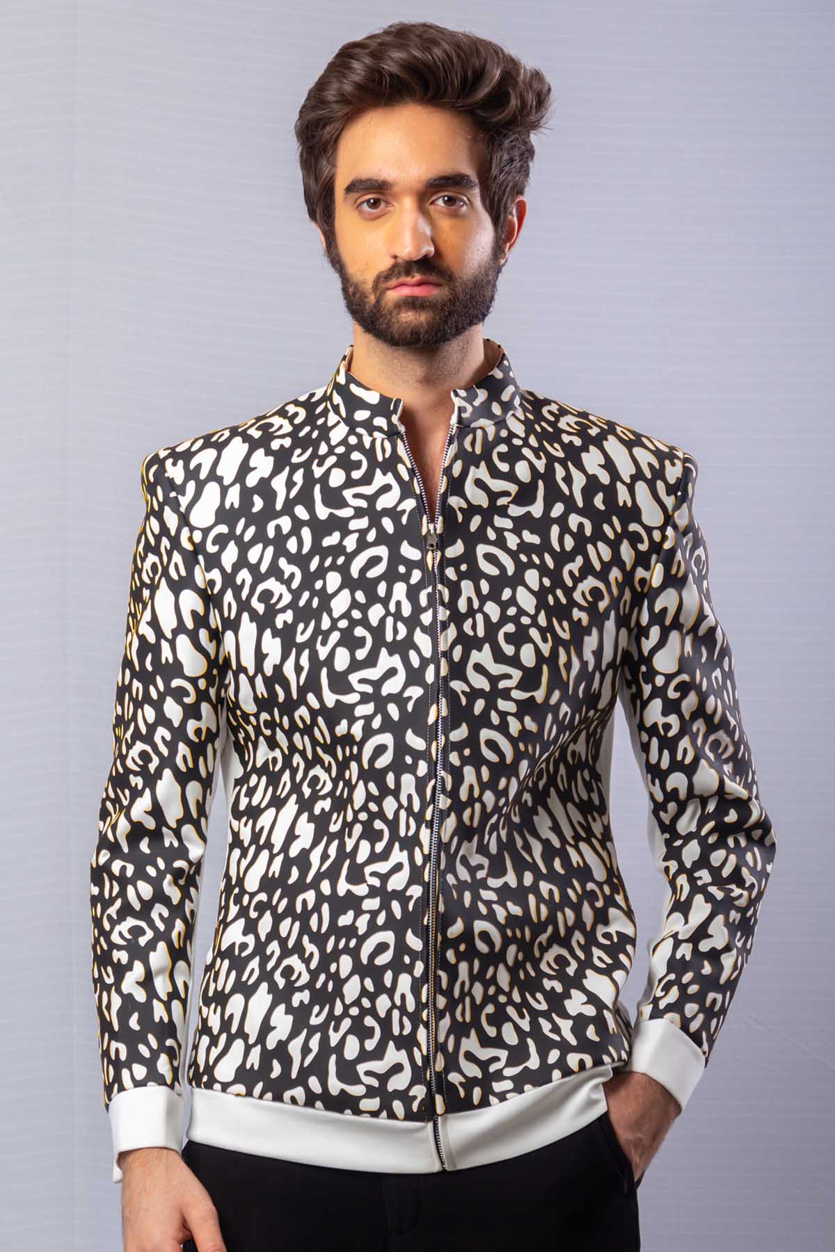 Black & White Printed Jacket