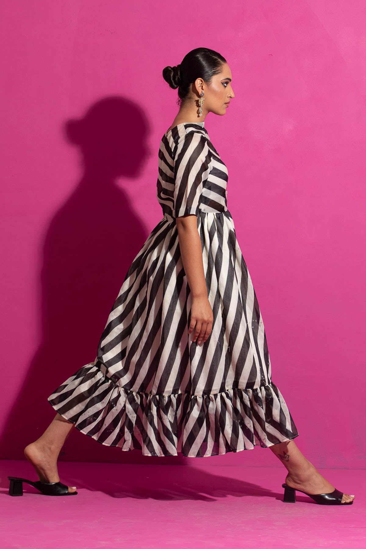 Black & White Striped Dress