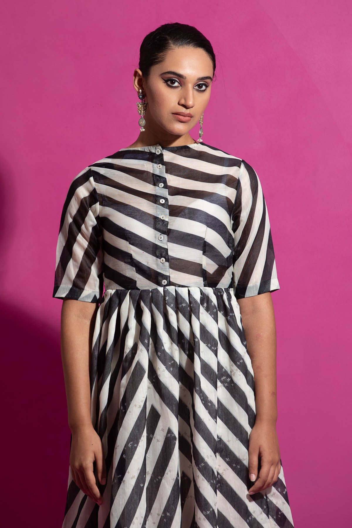 Black & White Striped Dress