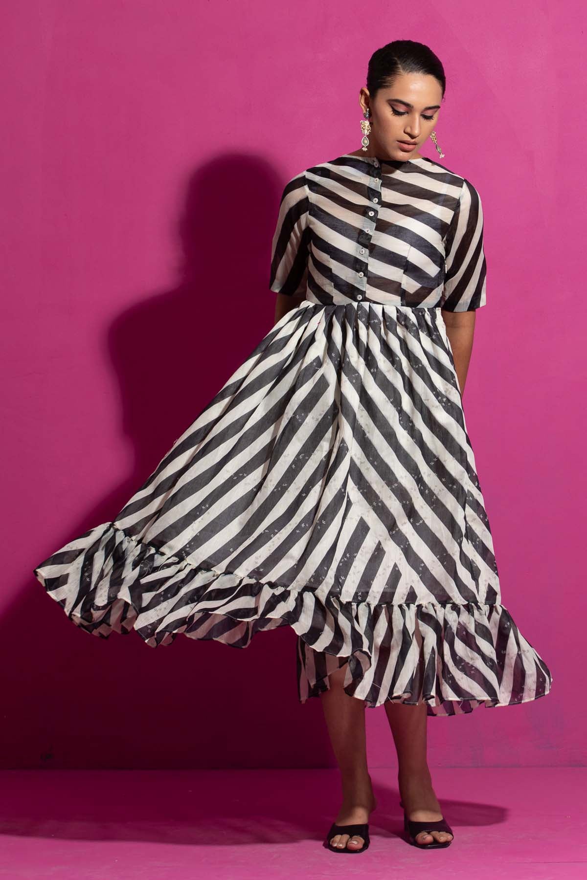 Black & White Striped Dress