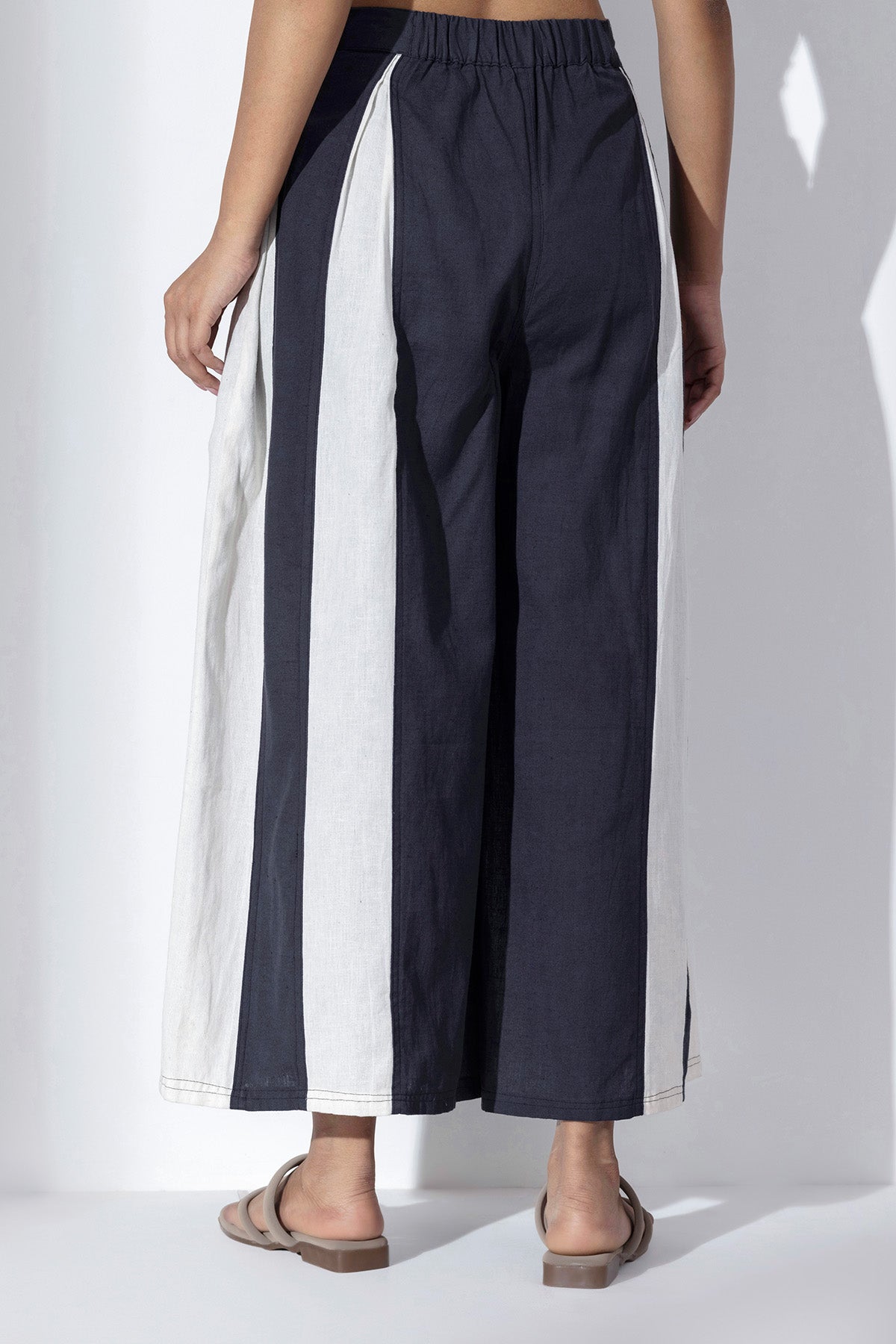 Black & White High-Waist Pants