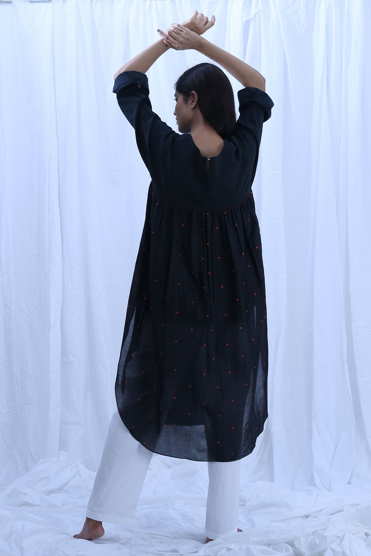 Black & White Print Kurta Set