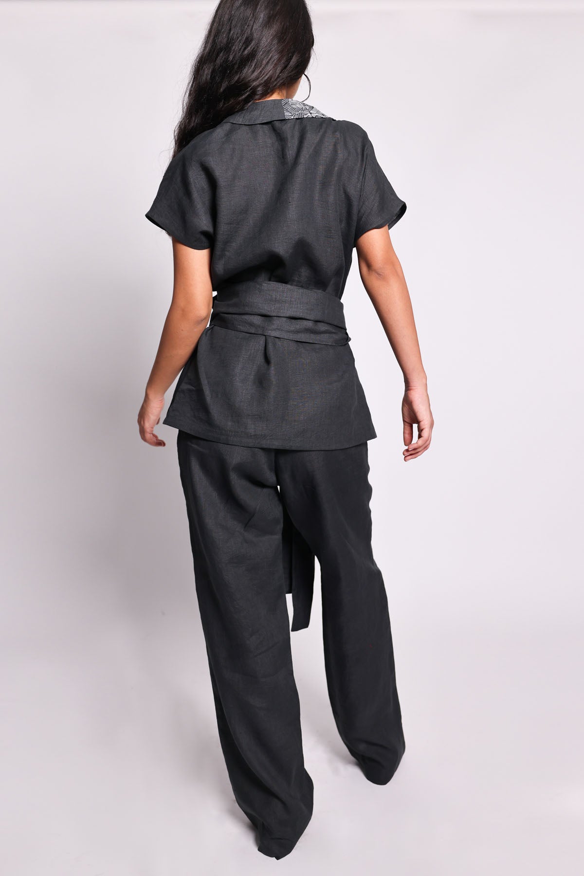 Black Wrap Blazer & Trousers