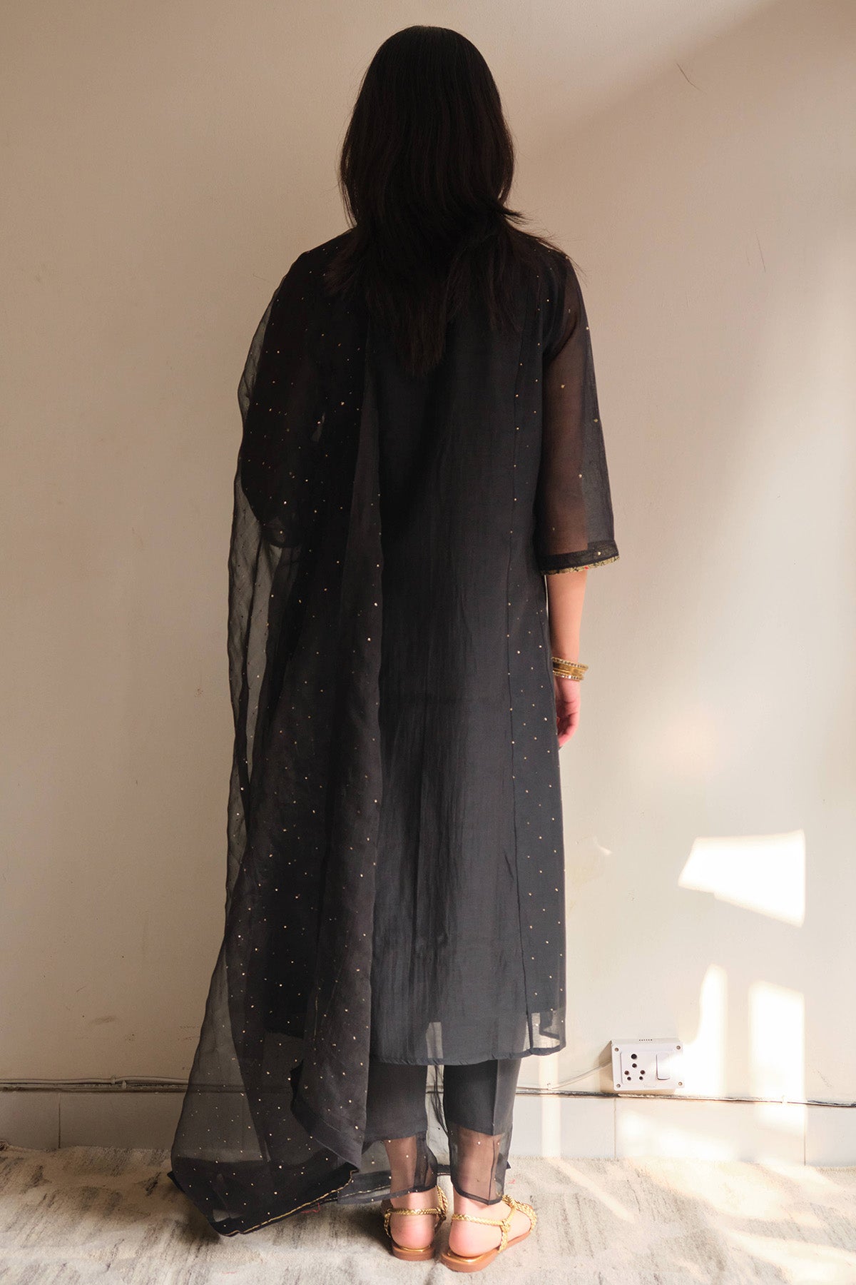Black Zardozi Kurta And Pants