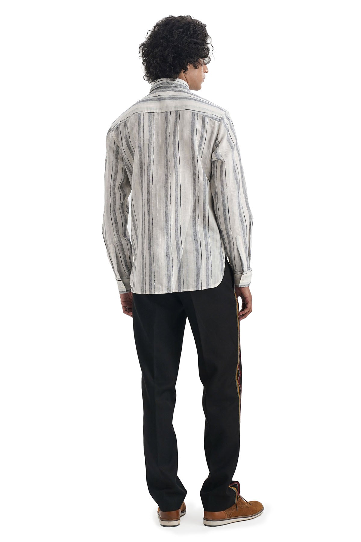 Black Zig-Zag Pattern Pants