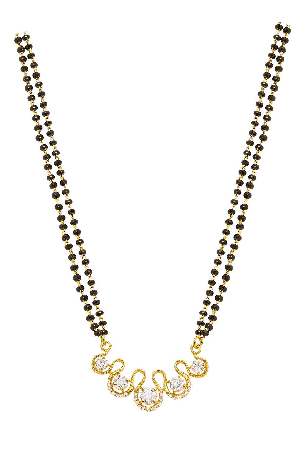 Black ZigZag Line Mangalsutra
