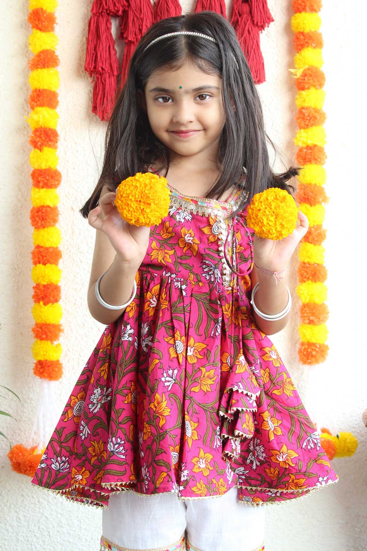 Block Print Kurta Sharara Set