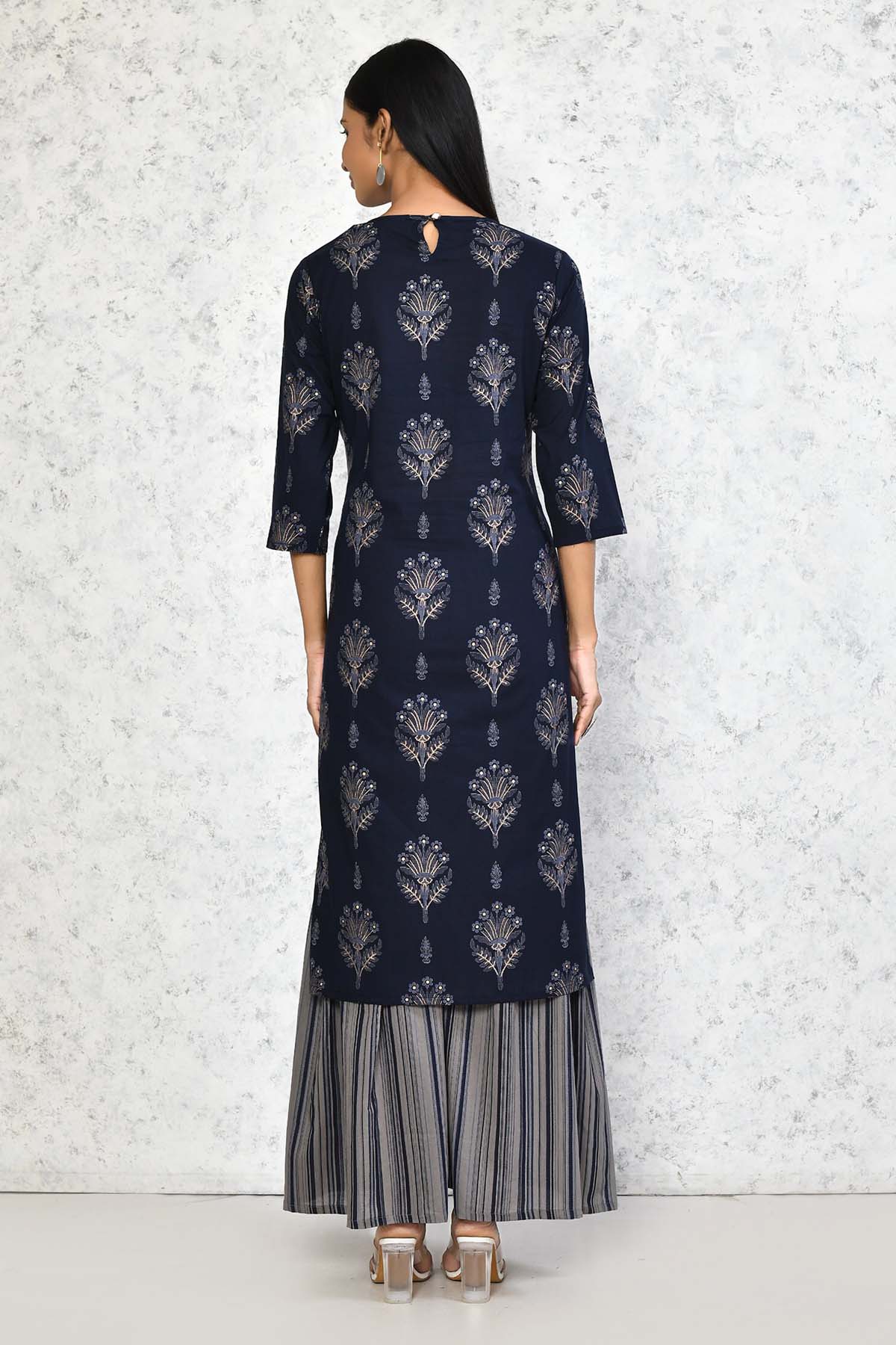 Cotton Print Kurta & Sharara