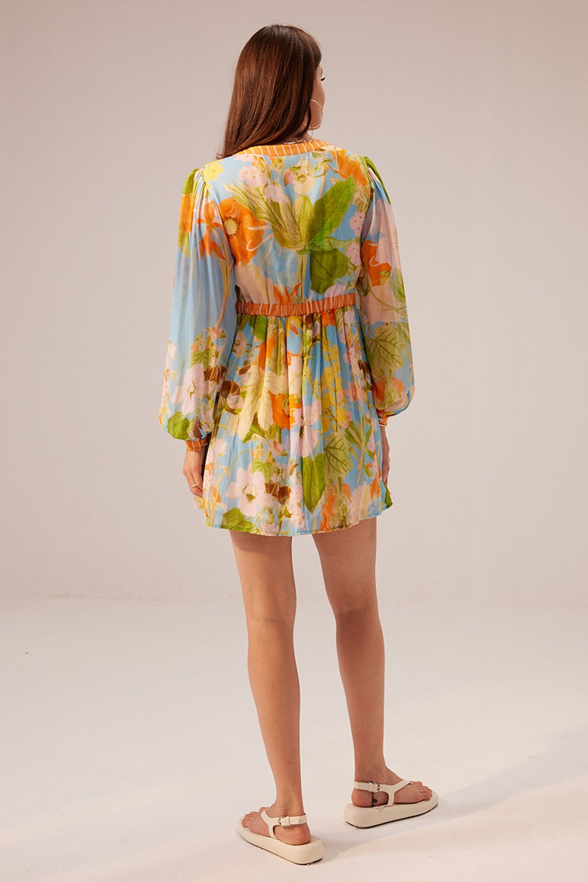 Blooming Print Short Dress