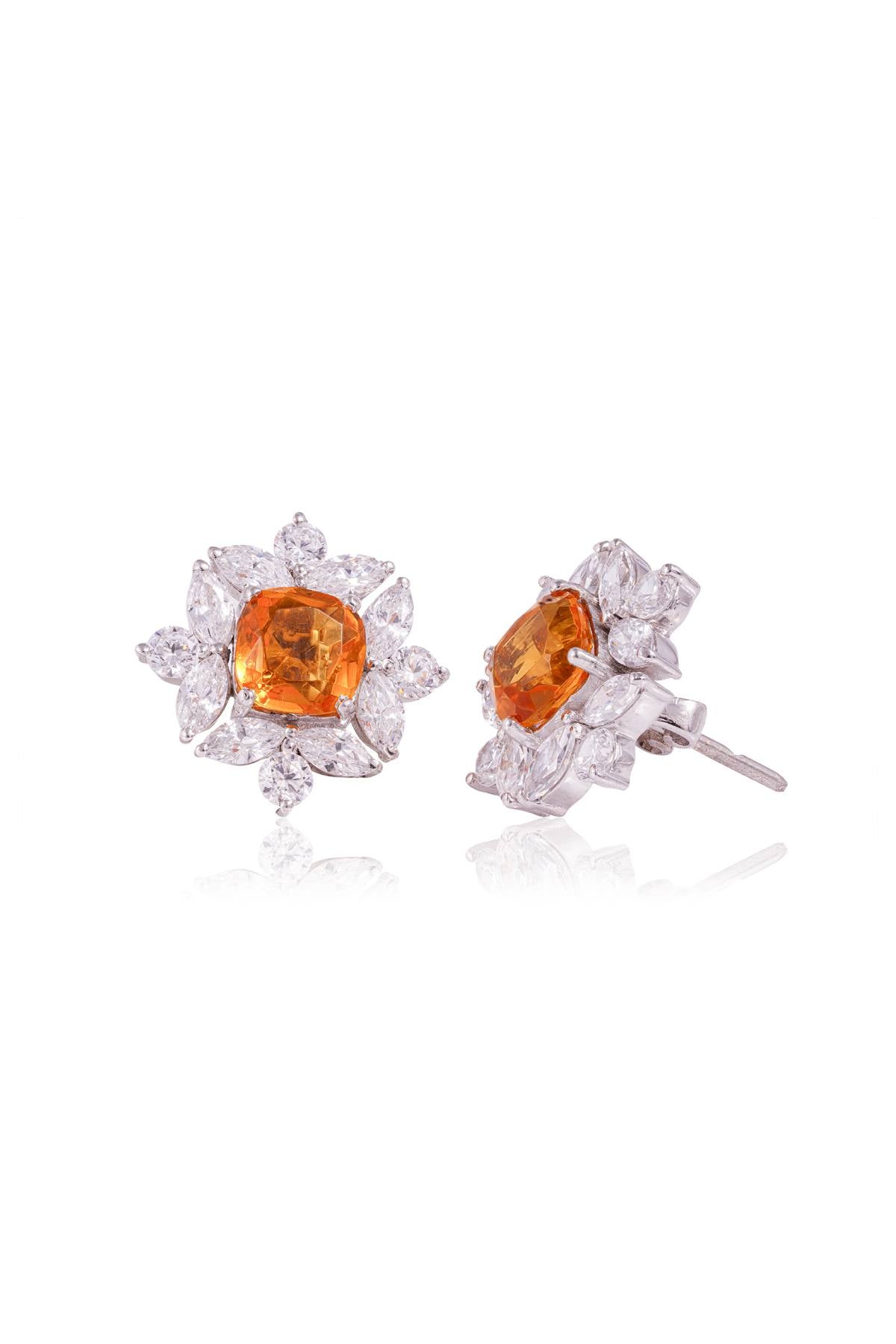 Blooming Yellow Stone Studs