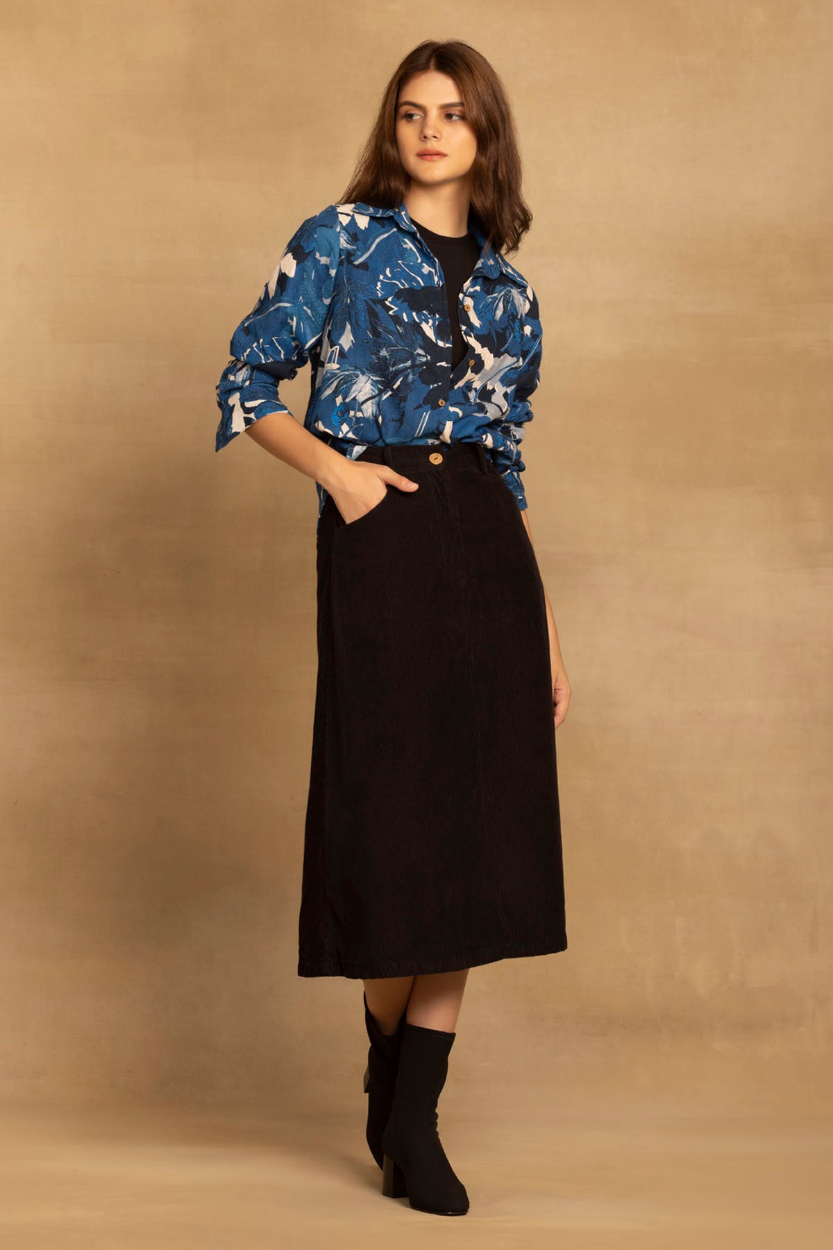 Blossom Print Cotton Shirt