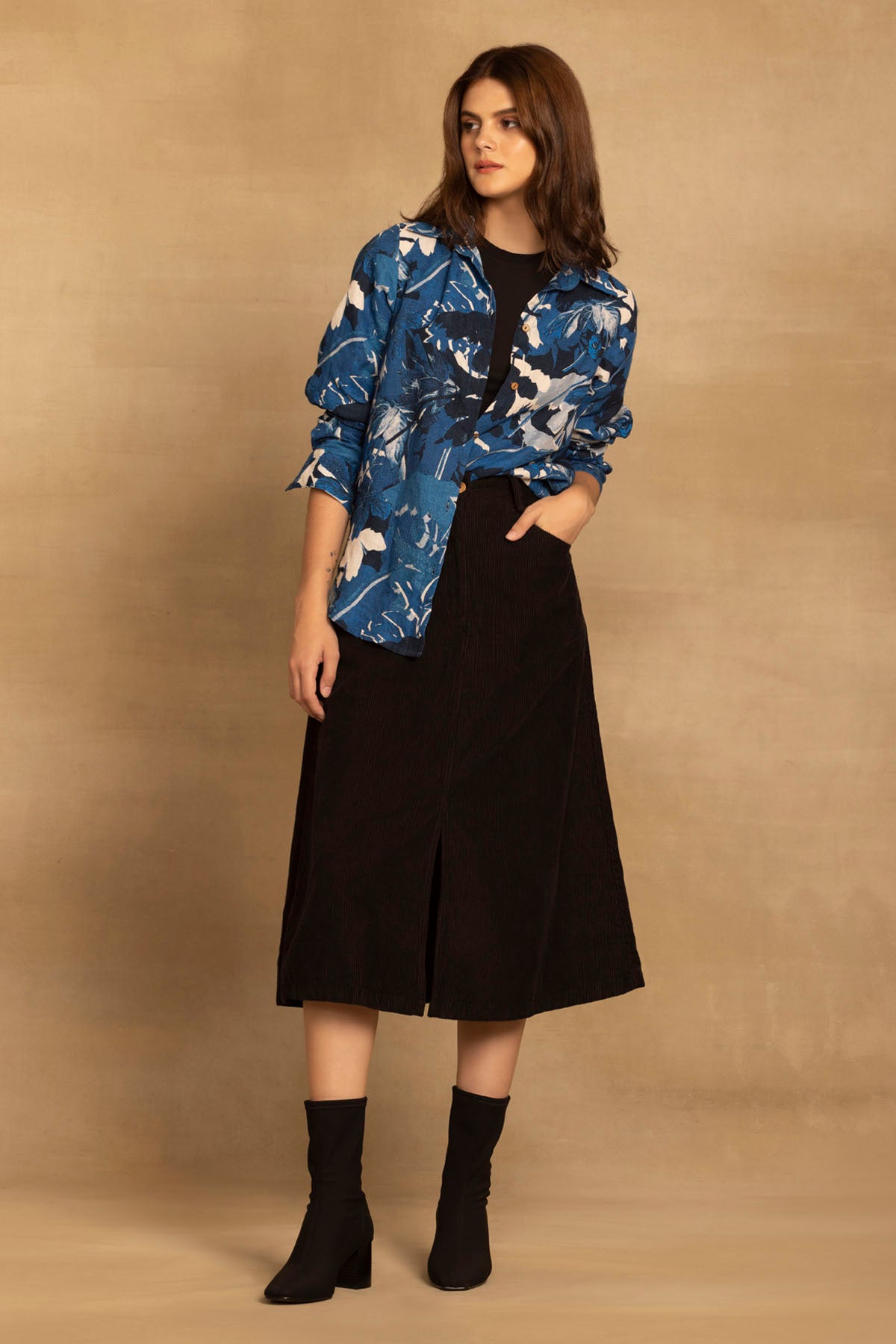 Blossom Print Cotton Shirt