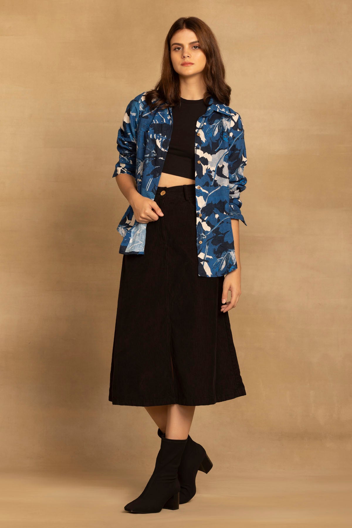 Blossom Print Cotton Shirt