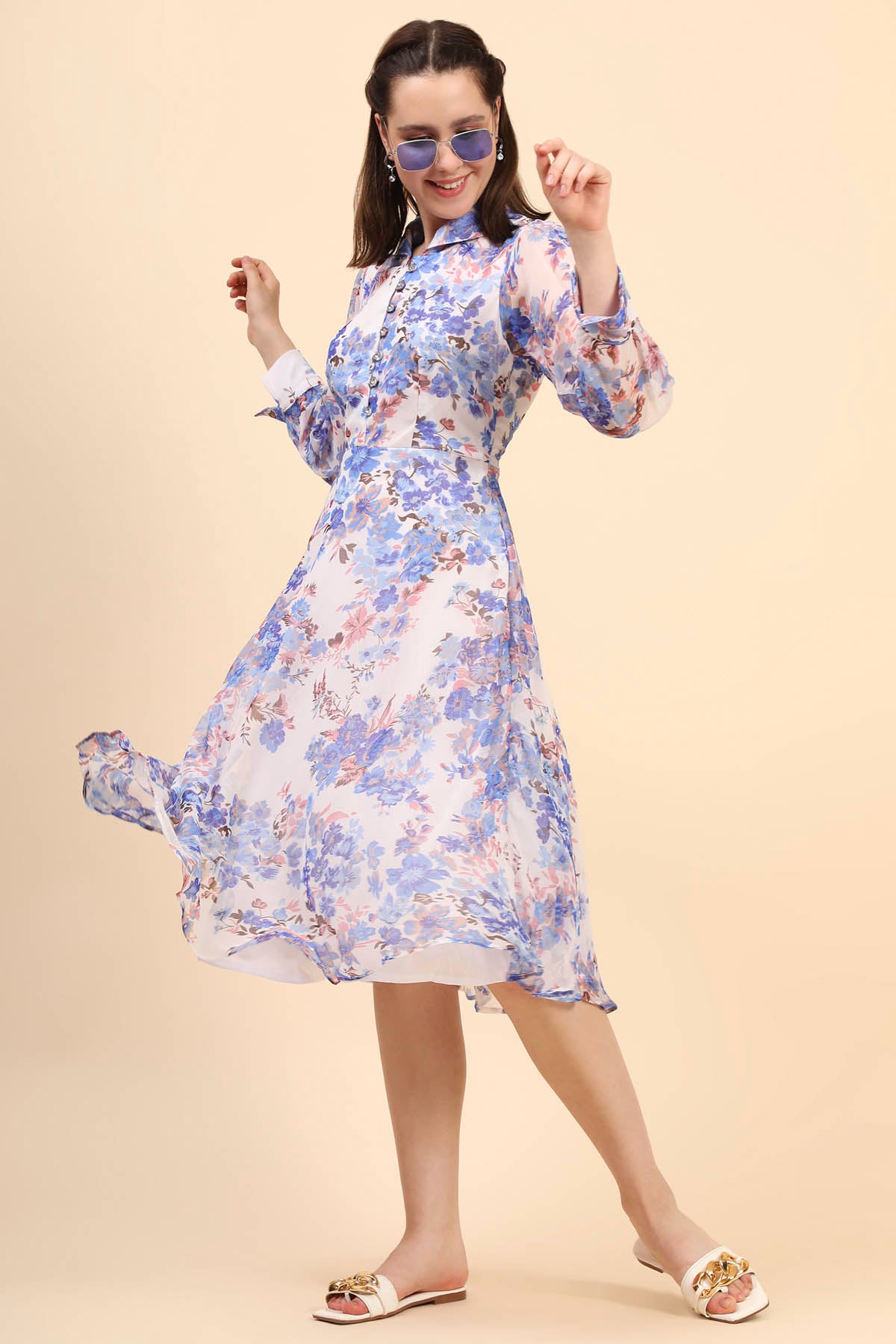 Blossoming Chiffon Dress