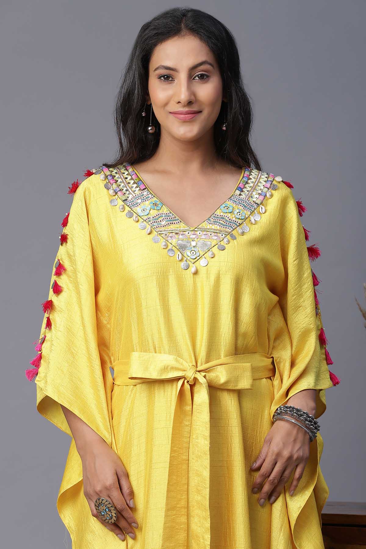 Blossoming Handpainted Kaftan