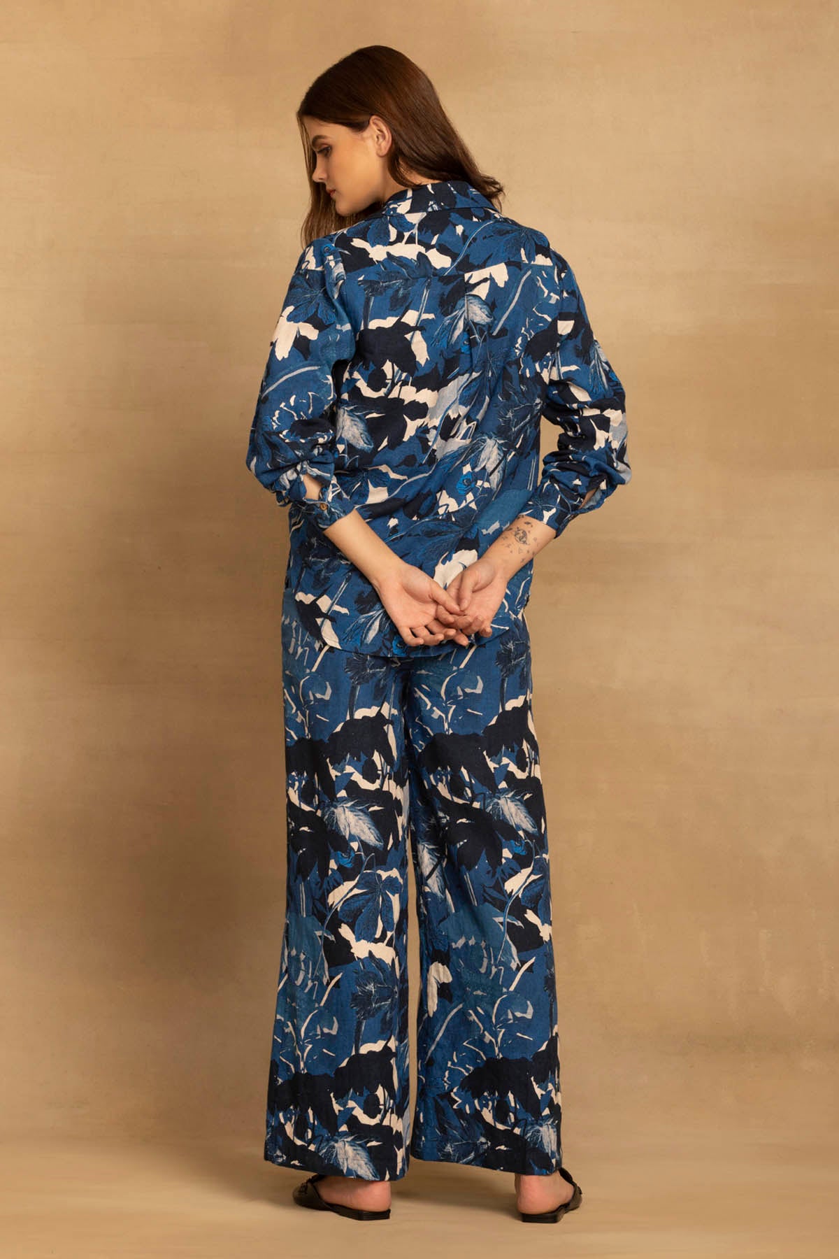 Blue Botanical Print Co-ord Set
