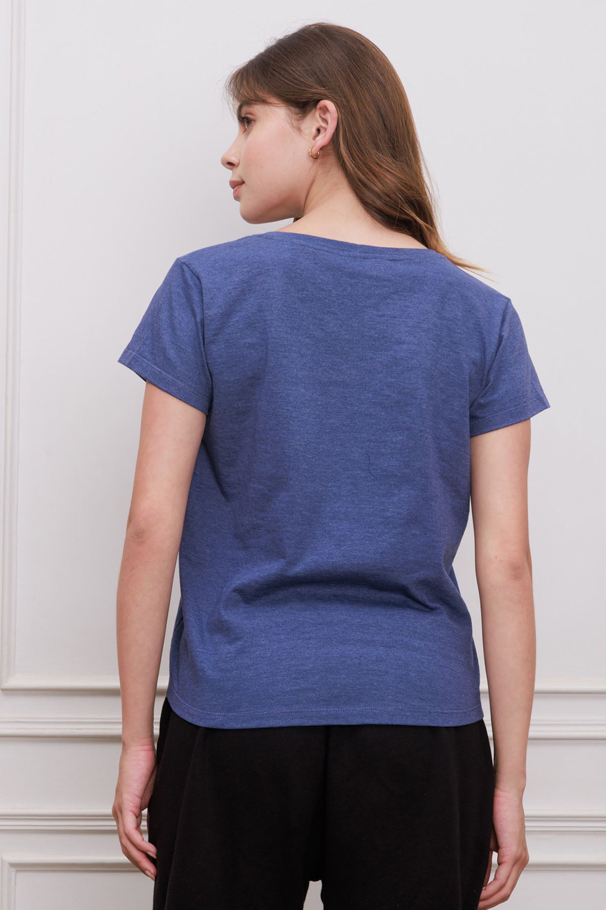 Blue Crew Neck T-shirt