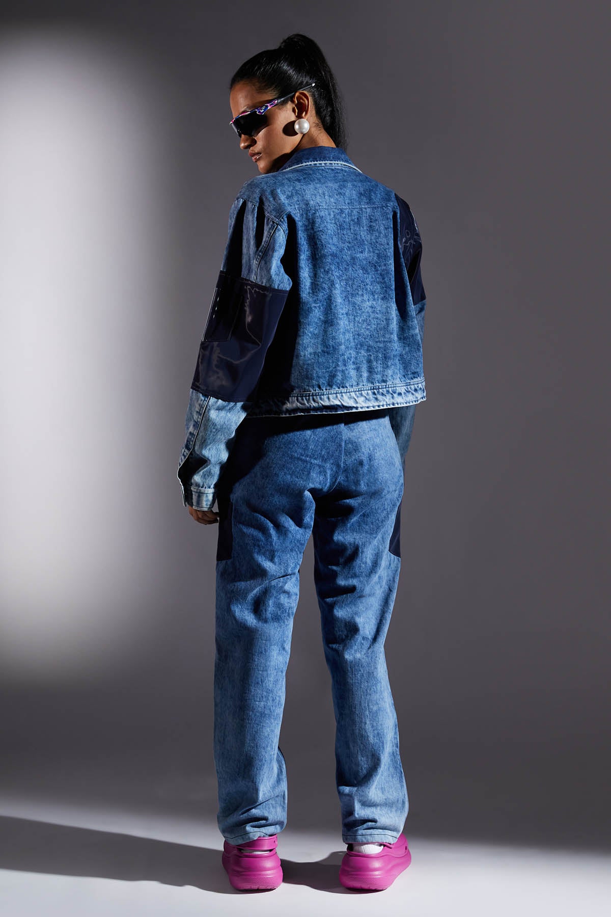 Blue Crop Denim Jacket