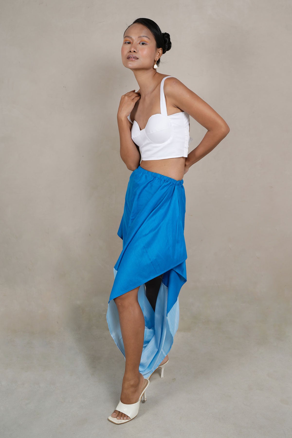 Blue Dual Tone Skirt