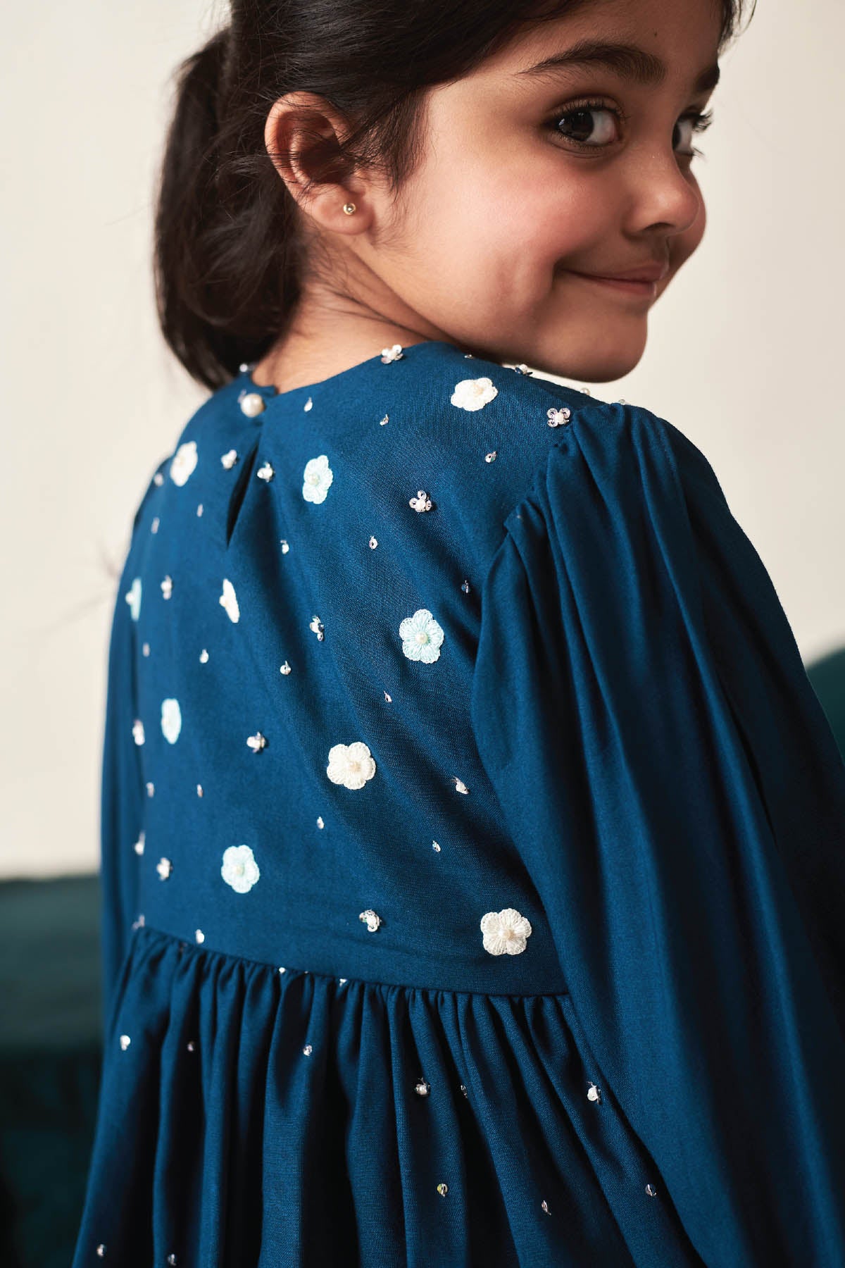 Blue Embroidered Kurta & Dhoti