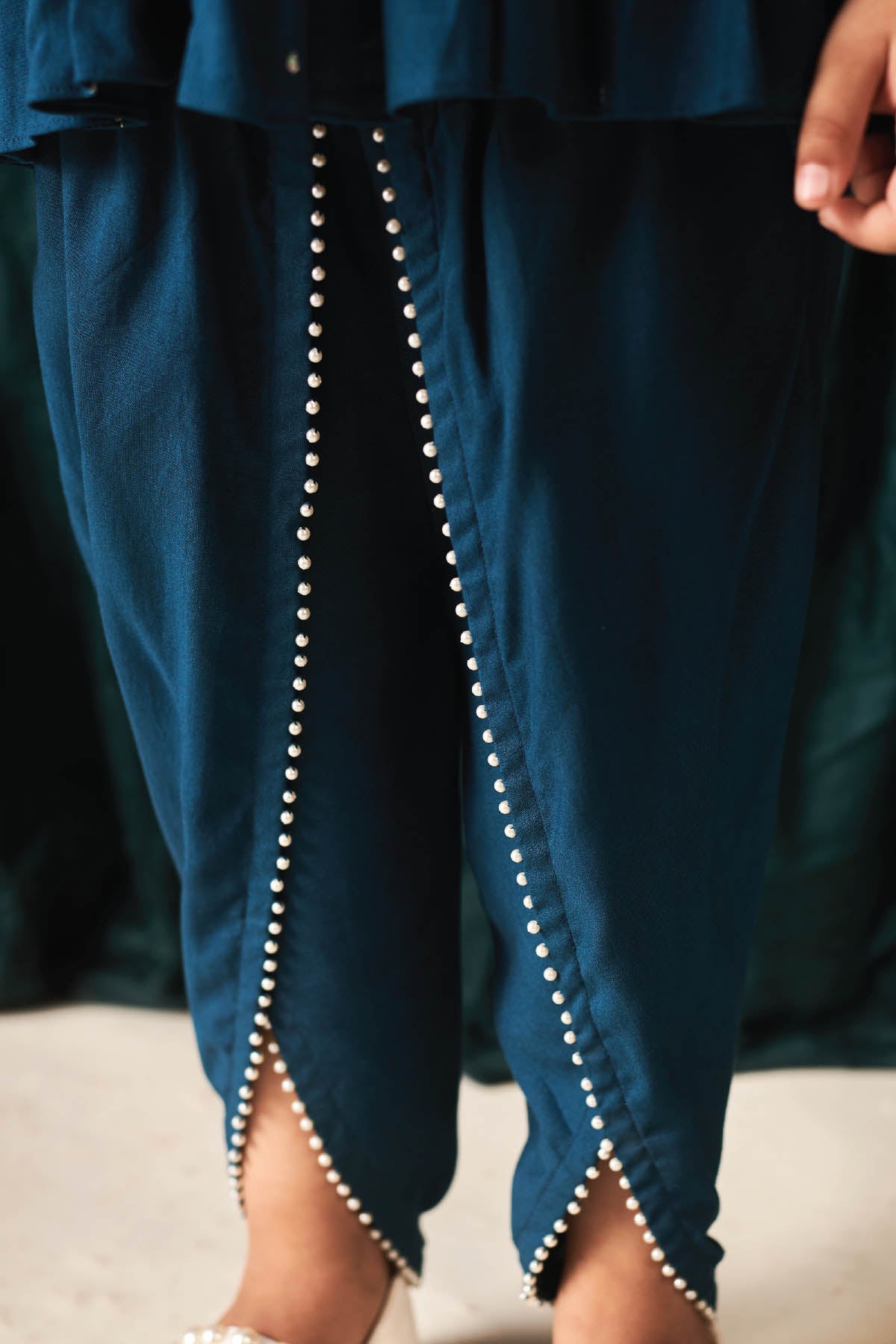 Blue Embroidered Kurta & Dhoti