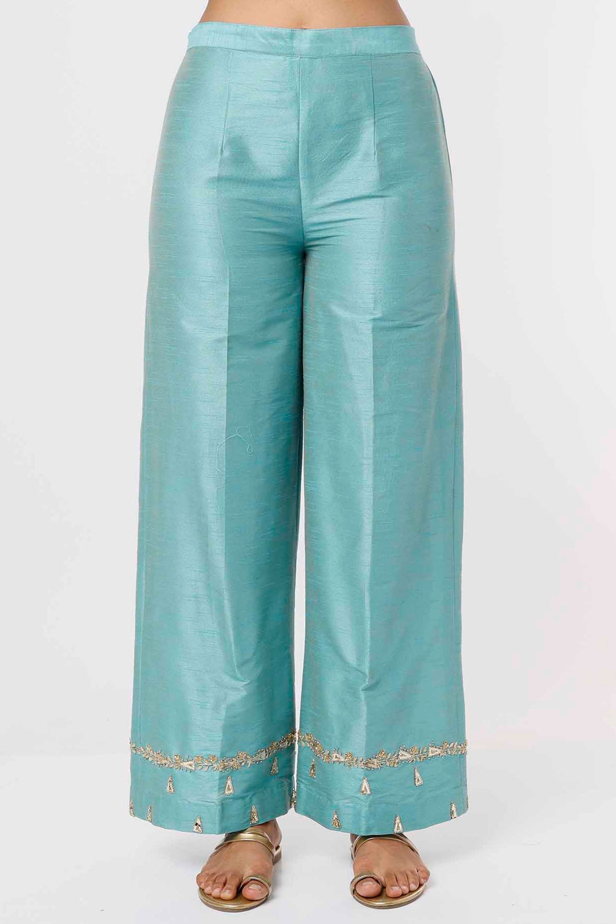 Sky Blue Embroidered Kurta Set