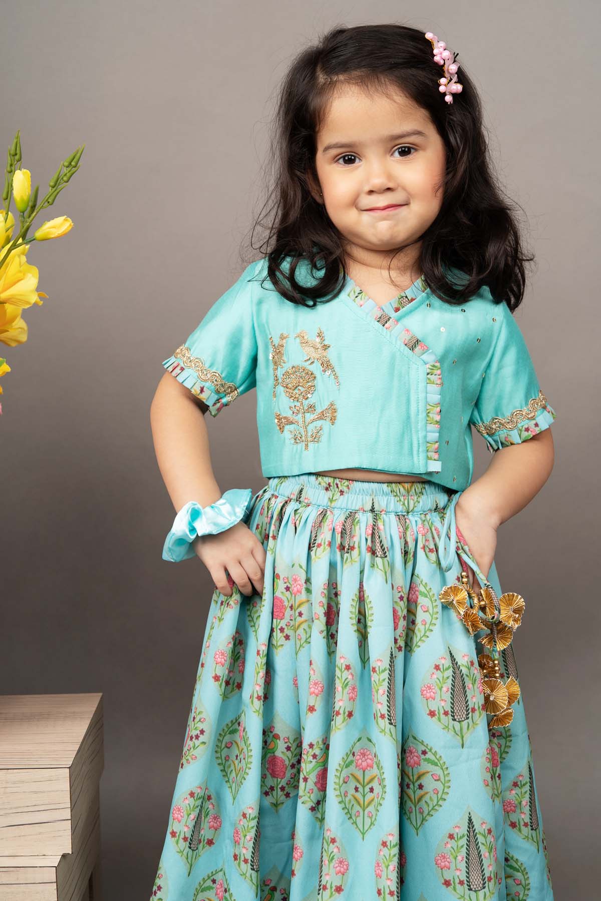 Aqua Blue Lehenga Set