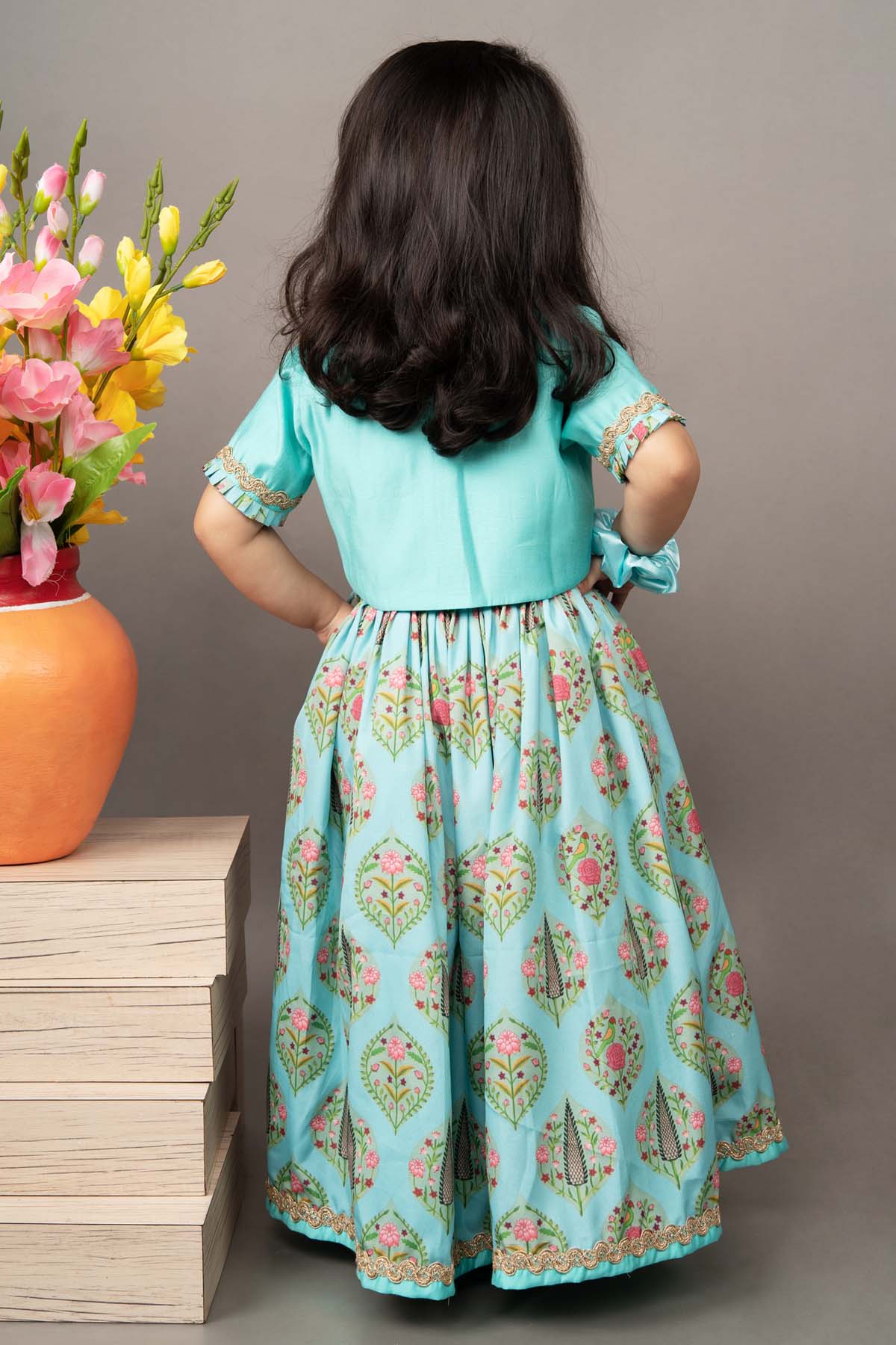 Aqua Blue Lehenga Set