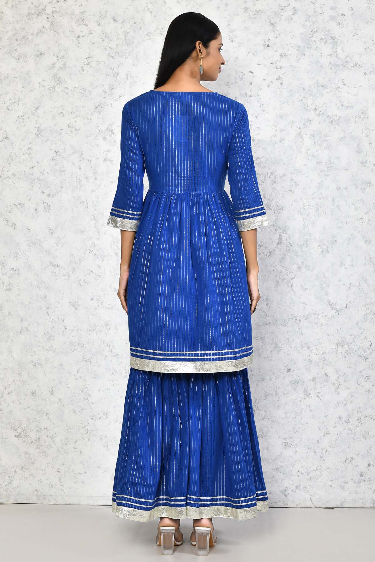 Blue Gota Embellished Kurta Set