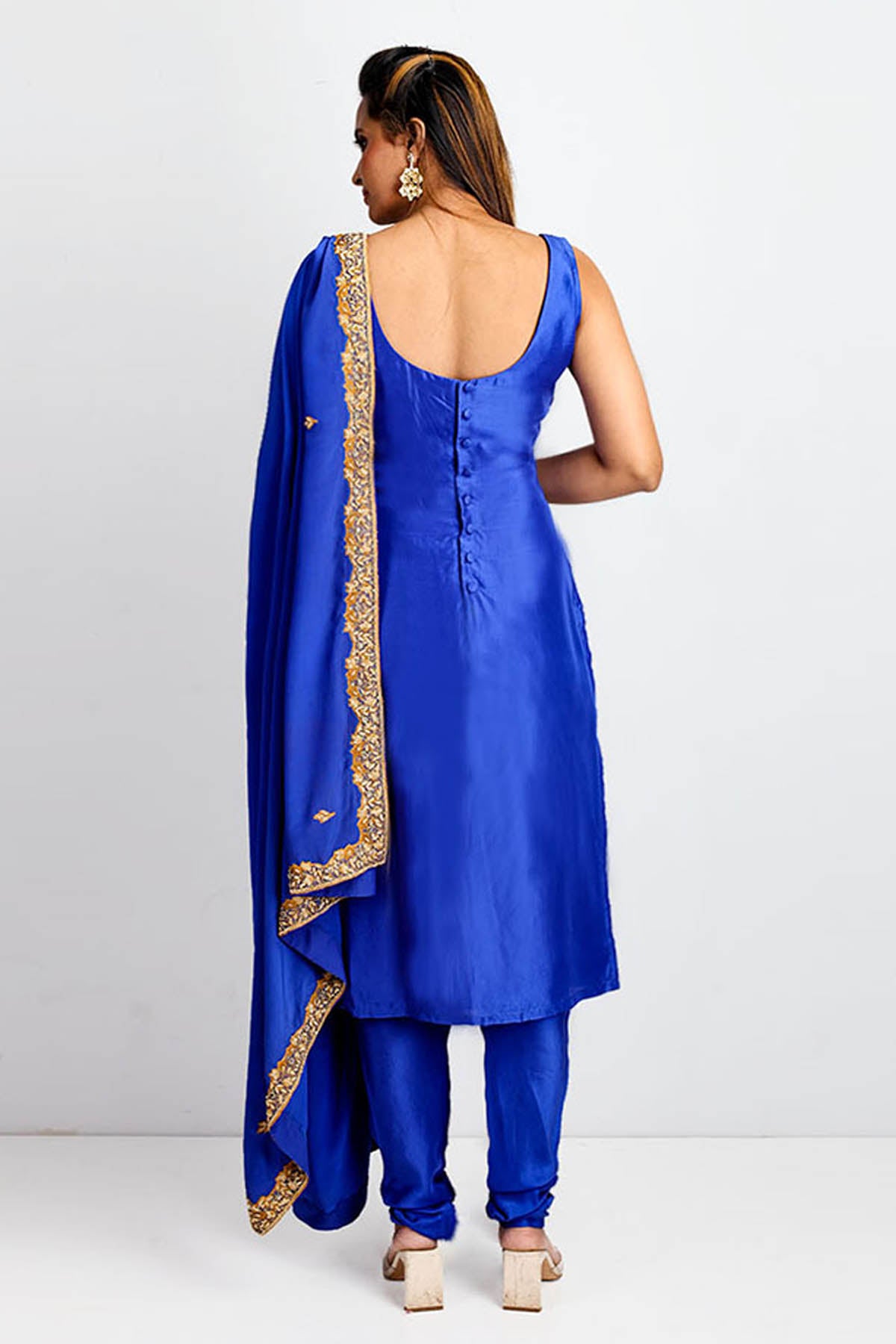 Blue Habutai Silk Kurta Set