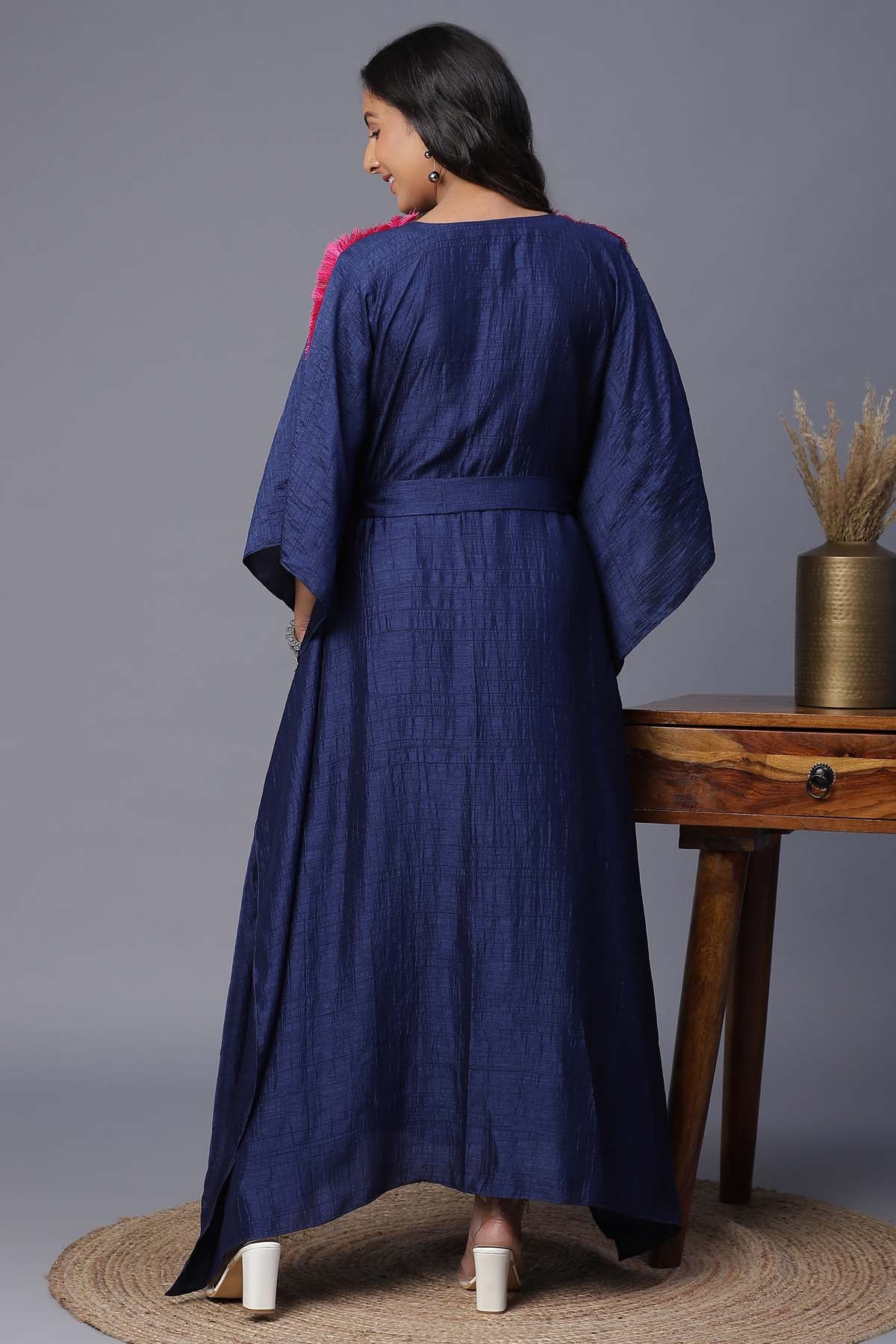 Blue Handpainted Kaftan
