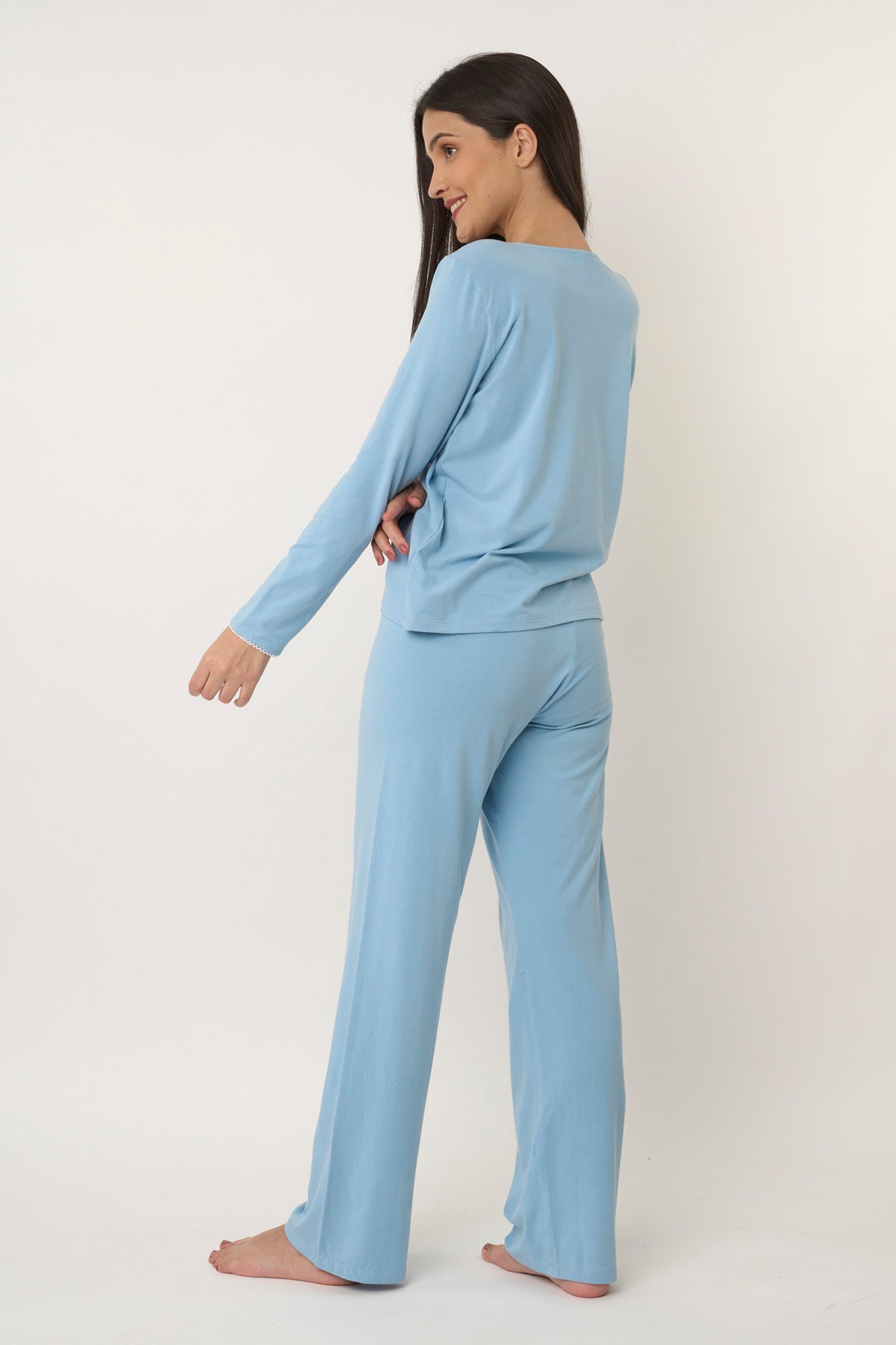 Blue Knitted Pyjama Set
