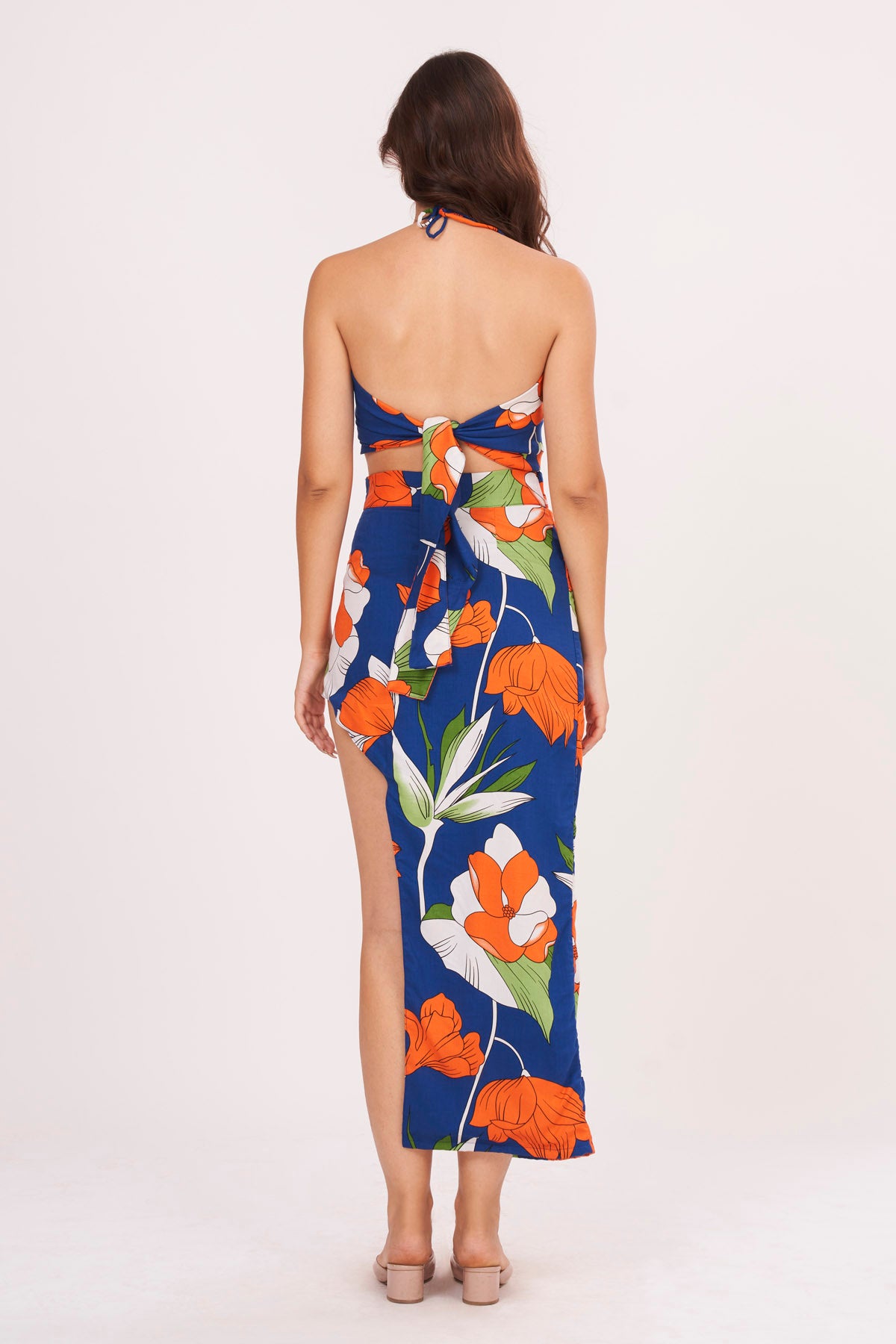 Blue Muslin Floral Co-ord Set