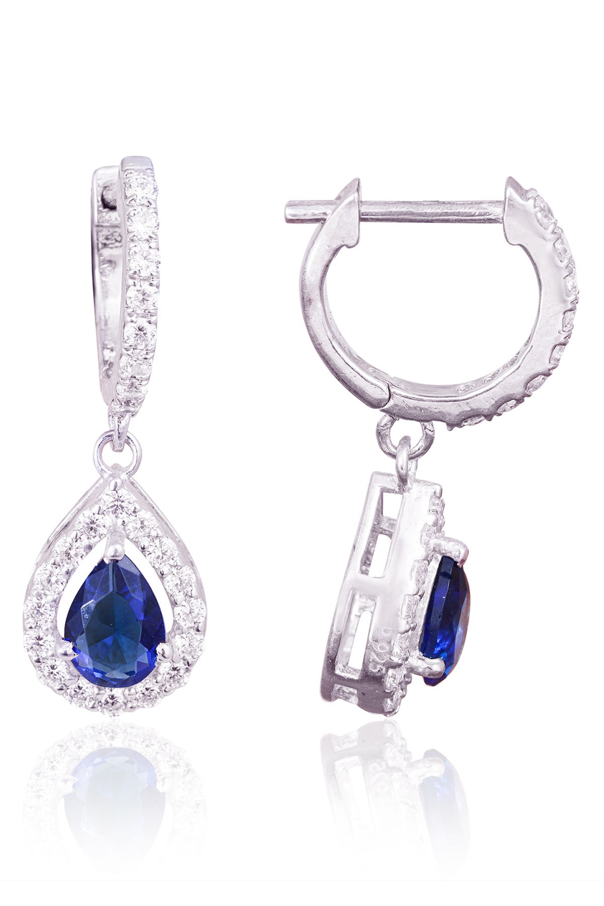 Blue Pear Drop Earrings