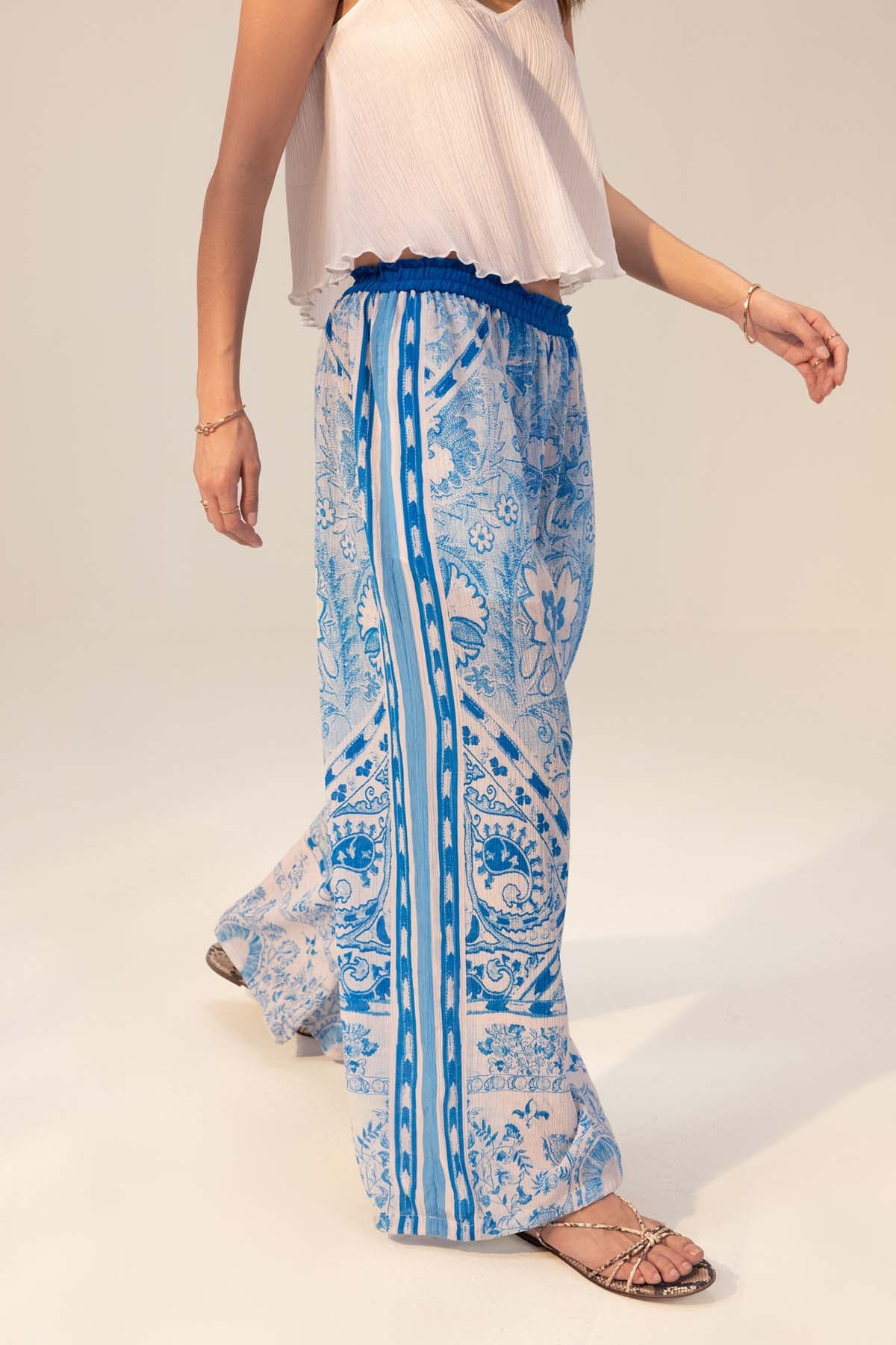 Blue Printed Lounge Pants