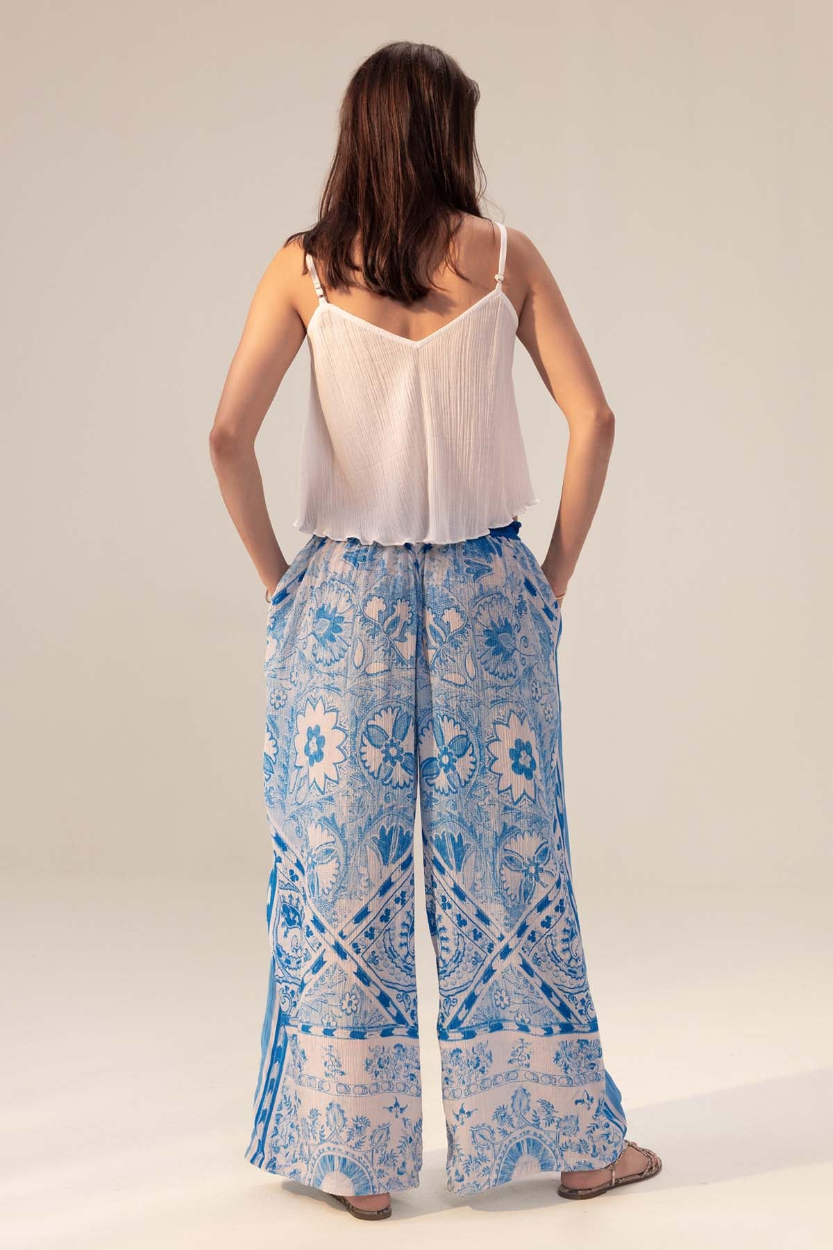Blue Printed Lounge Pants