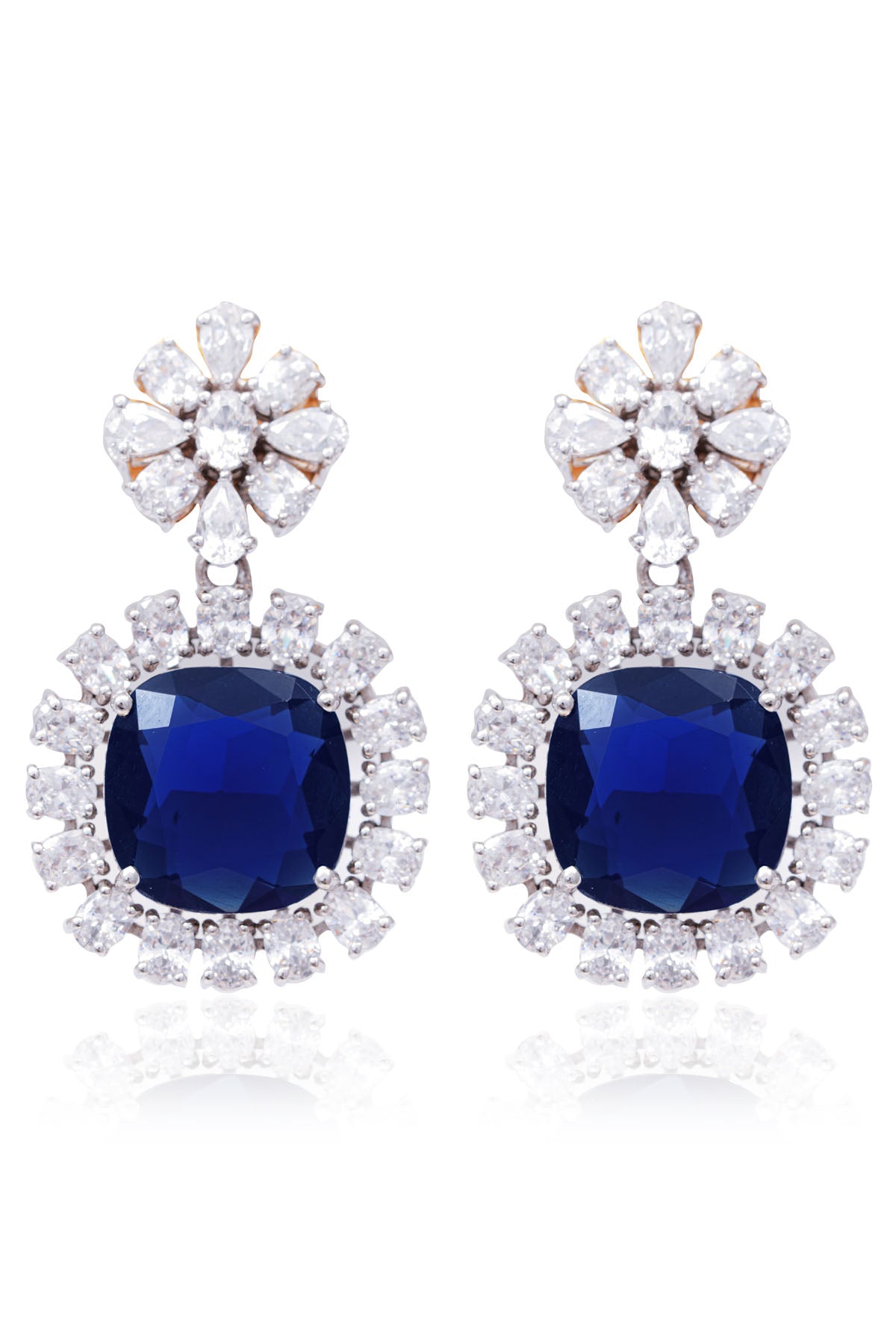 Blue Sapphire Stone Earrings